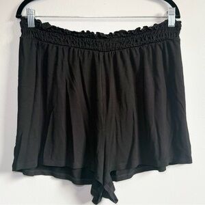 ASOS Design High Waist Black Flowy Shorts With Elastic Waist Band 14